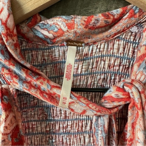 Free People Vista Dreams Paisley Blouse Top XS - Picture 6 of 9